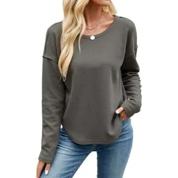 Allimy Women's Crewneck Sweatshirt - Casual Comfort with Style