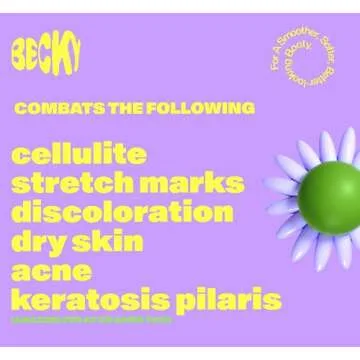 Becky | Natural Walnut Scrub + Exfoliator for Smooth Skin – Reduces Cellulite, Stretch Marks, Bikini Bumps, and Dry Skin | For Butt, Thighs, Legs, and Body