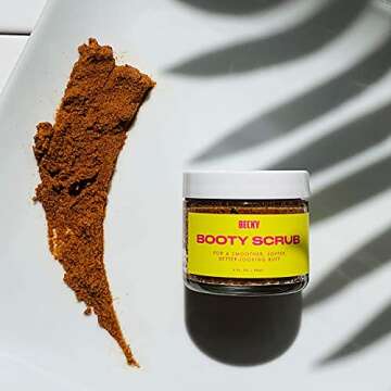 Becky | Natural Walnut Scrub + Exfoliator for Smooth Skin – Reduces Cellulite, Stretch Marks, Bikini Bumps, and Dry Skin | For Butt, Thighs, Legs, and Body