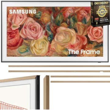 Samsung QN65LS03DA 65 inch The Frame QLED 4K Smart TV Bundle with Customizable Bezel