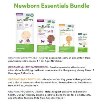 Wellements Organic Baby Essentials Bundle for Newborns