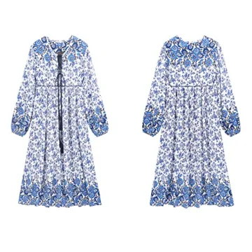 R.Vivimos Floral Midi Dress Comfortable Elegant Style