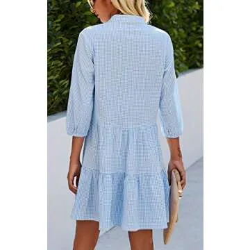 CCTOO Women’s Summer Floral Print V Neck Casual Dress