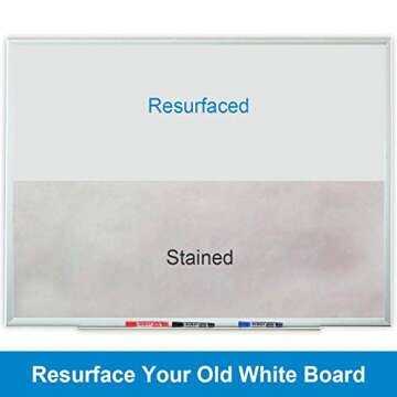 Dry Erase Whiteboard Paper, Large White Board Stickers for Wall, 6x4ft Dry Erase Paper Roll with Adh...