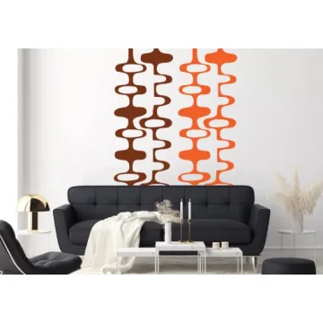 Custom Colors Mid Century Wall Decals for Retro Decor