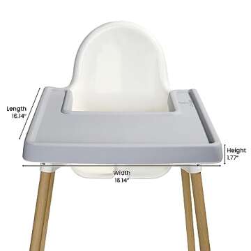 Nibble and Rest Highchair Grippy Coverall Placemat, Compatible with IKEA Antilop, Highchair Accessor...