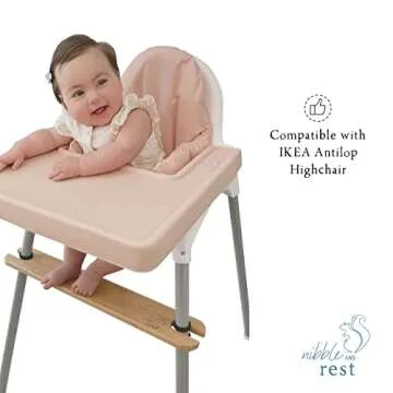 Nibble and Rest Highchair Grippy Coverall Placemat, Compatible with IKEA Antilop, Highchair Accessories, Wipeable, Silicone Placemat for Highchair Tray (Darksage)