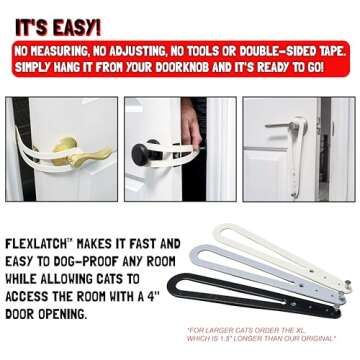 FlexLatch Cat Door Holder - Easy One-Handed Operation!