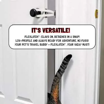 FlexLatch Cat Door Holder - Easy One-Handed Operation!