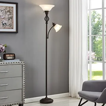 Elegant Torchiere Floor Lamp for Living Room and Bedroom