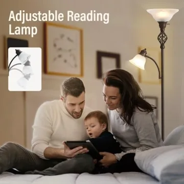 Elegant Torchiere Floor Lamp for Living Room and Bedroom