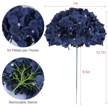 Stunning Navy Blue Silk Hydrangeas for All Occasions