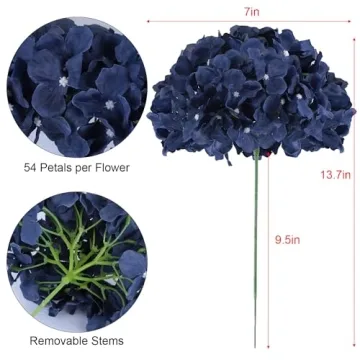 Stunning Navy Blue Silk Hydrangeas for All Occasions