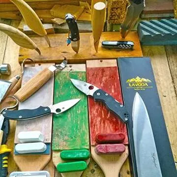 Leather Strop Compound Set for Knife Sharpening & Polishing