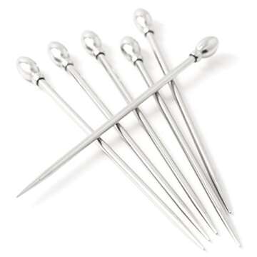 Prodyne Classic Stainless Steel Martini Picks Set - Elevate Your Cocktail Experience