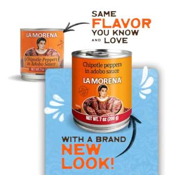 La Morena Chipotle peppers In Adobo sauce 7 oz (Packaging may vary)