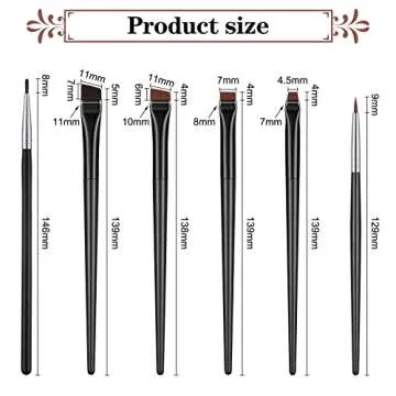 Potchen 30 Pcs Eyeliner Brush Set for Precise Makeup