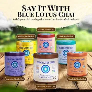 Blue Lotus Chai Tea - Authentic Organic Masala Chai Powder
