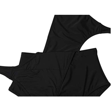 Zeraca Women's Surplice Neckline High Waisted Halter Monokini