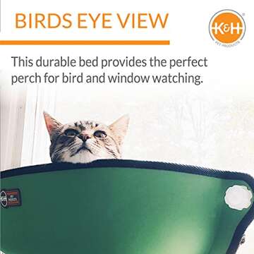 K&H EZ Mount Cat Window Bed Hammock for Ultimate Comfort