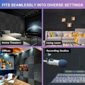 JBER 48-Pack Acoustic Foam Panels - Premium Soundproofing Solution