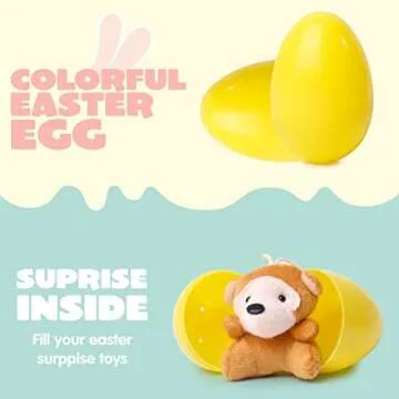 Plush Mini Stuffed Animals in Prefilled Easter Eggs