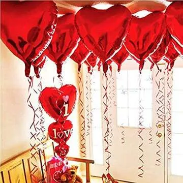 Soochat 11Pcs Heart Balloons & LOVE Balloon Kit for Celebrations