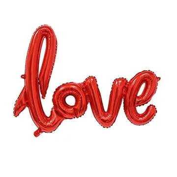Soochat Red Heart & LOVE Balloons Kit for Celebrations