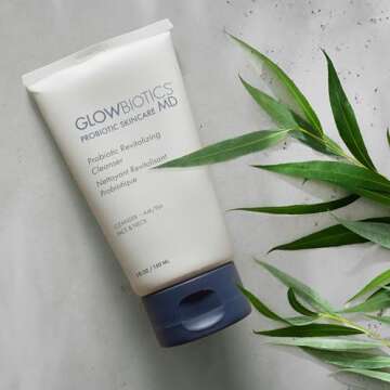 Glowbiotics Probiotic Revitalizing Cleanser: Gentle Hydrating Face Wash for Sensitive Skin | Removes Dirt, Oil & Makeup, Soothes Redness, with Peptides & Aloe Vera