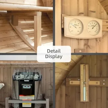 WOODBRIDGE 4-Person Barrel Sauna - Luxury Outdoor Relaxation