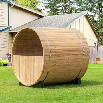 WOODBRIDGE 4-Person Barrel Sauna - Luxury Outdoor Relaxation