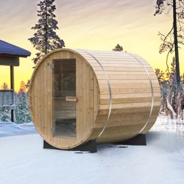 WOODBRIDGE 4-Person Barrel Sauna - Luxury Outdoor Relaxation