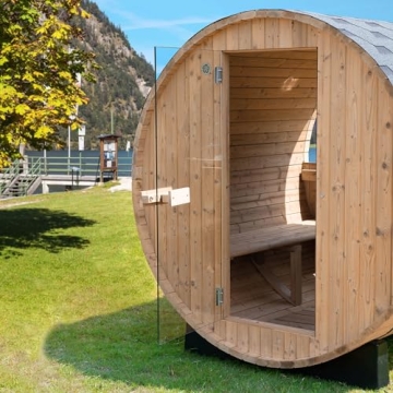 WOODBRIDGE 4-Person Barrel Sauna - Luxury Outdoor Relaxation