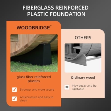 WOODBRIDGE 4-Person Barrel Sauna - Luxury Outdoor Relaxation