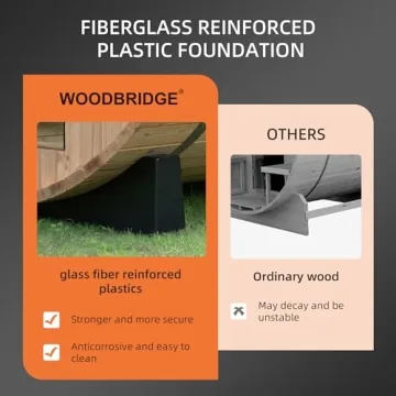 WOODBRIDGE 4-Person Barrel Sauna - Luxury Outdoor Relaxation