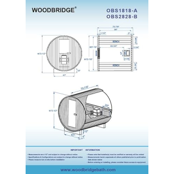 WOODBRIDGE 4-Person Barrel Sauna - Luxury Outdoor Relaxation