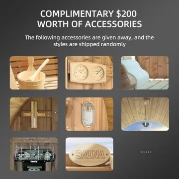 WOODBRIDGE 4-Person Barrel Sauna - Luxury Outdoor Relaxation