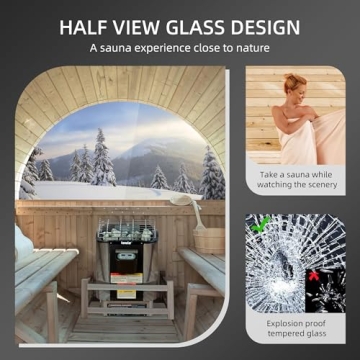 WOODBRIDGE 4-Person Barrel Sauna - Luxury Outdoor Relaxation