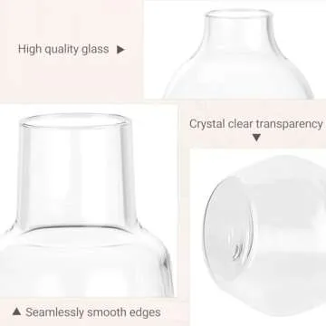 Mkono Propagation Vases for Plants, Set of 5 Small Glass Jar Planters for Hydroponic Cutting Flowers, Plant Station Bud Vases for Centerpieces Home Office Decor Gift