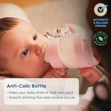 MAM Easy Start Matte Anti-Colic Baby Bottles, 5oz (2 Count), Slow Flow Nipples, Baby Girl