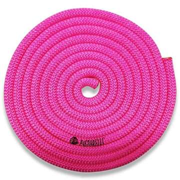 PASTORELLI New Orleans Rhythmic Gymnastics Rope, FIG approved (Pink Fluo)