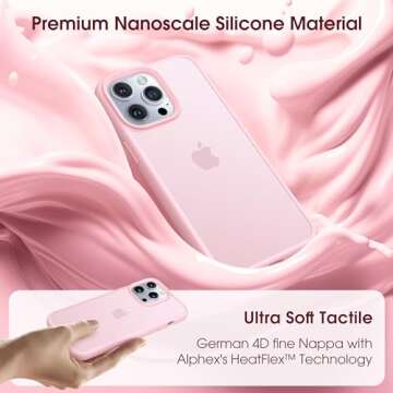Alphex Colored Transluscent for iPhone 14 Pro Case, Sleek Cute Retro Design, German Quality Certification, 12FT Military-Grade Shockproof, Slim Matte Hard Back Case Men Women 6.1-inch, Light Pink