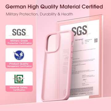 Alphex Colored Transluscent for iPhone 14 Pro Case, Sleek Cute Retro Design, German Quality Certification, 12FT Military-Grade Shockproof, Slim Matte Hard Back Case Men Women 6.1-inch, Light Pink