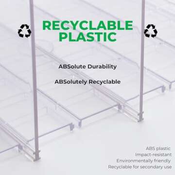 GoMaihe Bag & Purse Organizer for Closet: 2-Pack Adjustable Clear Handbag Storage Shelf - Plastic Cl...