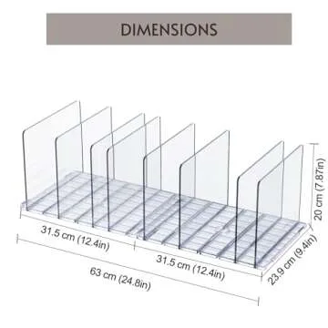 GoMaihe Bag & Purse Organizer for Closet: 2-Pack Adjustable Clear Handbag Storage Shelf - Plastic Clutch Dividers | Minimal | Keep Purses upright