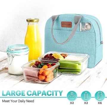 Insulated Lunch Bag for Adults - Aqua Green