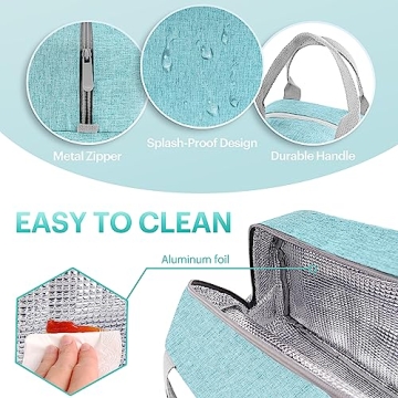 Insulated Lunch Bag for Adults - Aqua Green