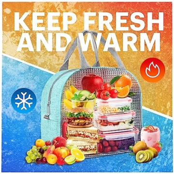 Insulated Lunch Bag for Adults - Aqua Green