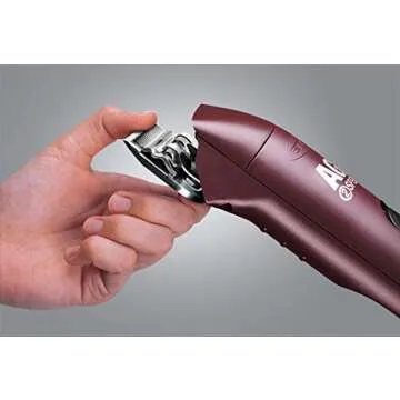 Andis – 22330, Professional AGC Super 2-Speed Horse Clipper with Detachable Blade - Cool & Quiet Running Design - Includes Ultra Edge Size T-84 Blade for Complete Horse Grooming - Burgundy