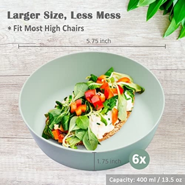 Durable Bamboo Kids Bowls - Safe Baby Feeding Set